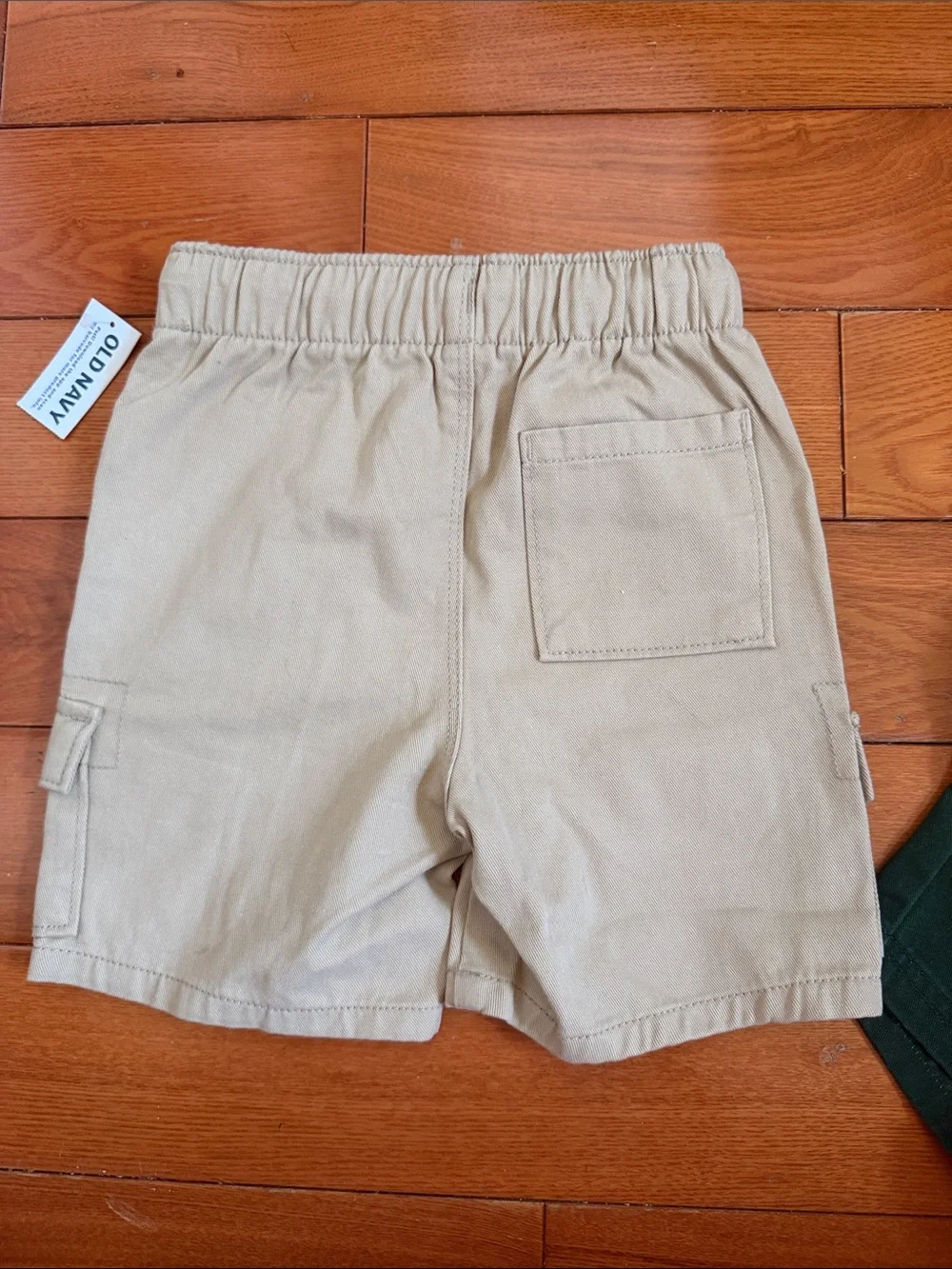 Old Navy Beige and Dark Green Kids Cargo Shorts Duo